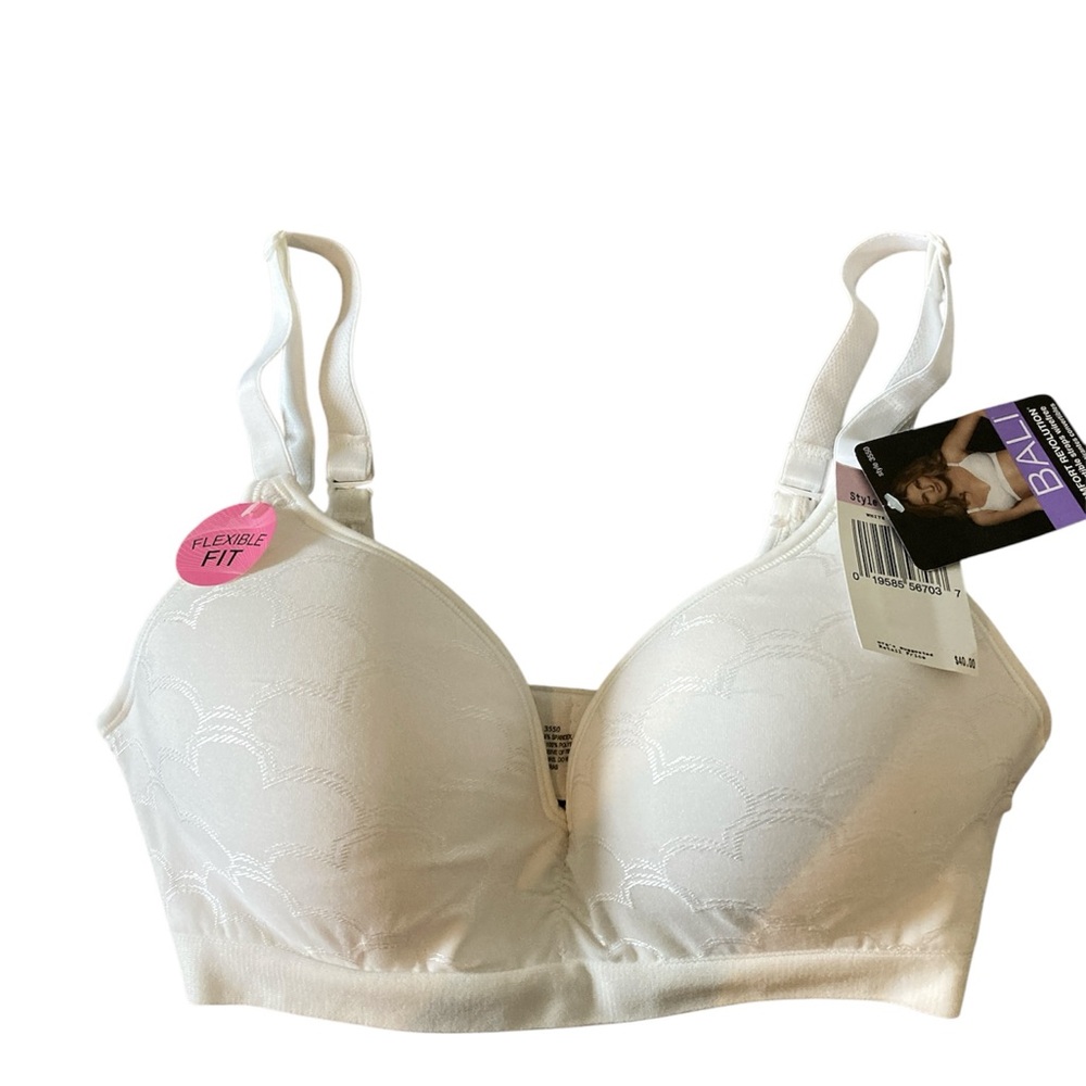 Bali 34D Wireless White Everyday Bra with Molded Cups